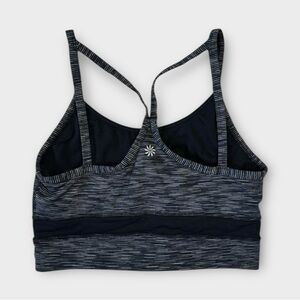 Athleta‎ Barre Up Bralette Longline Sports Bra Small Black Pilates Yoga Gym